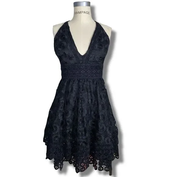 chinese dress ladies Lovers + Friends Black Lace Dress- Size S  The Saved Collection